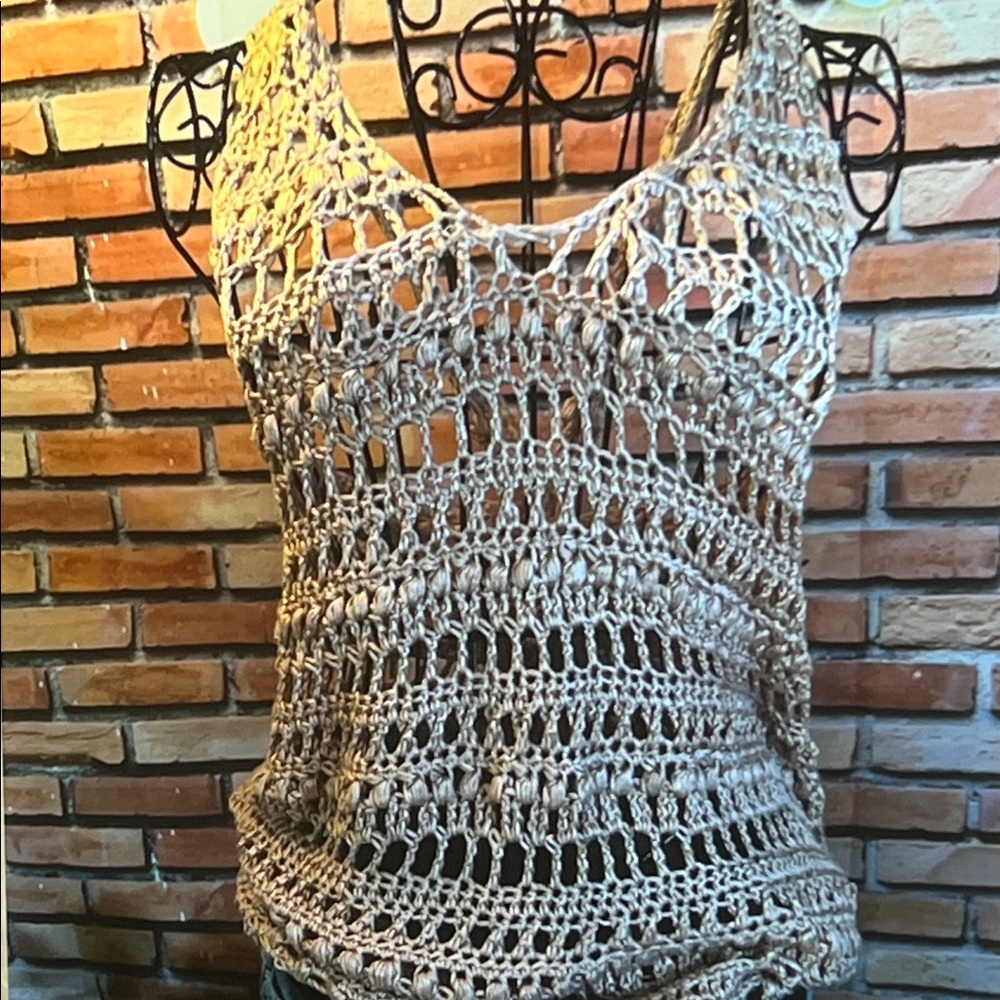 🎽 Left Hook™️ Crochet Tank — Rose Blush — Fits M/L/XL / G